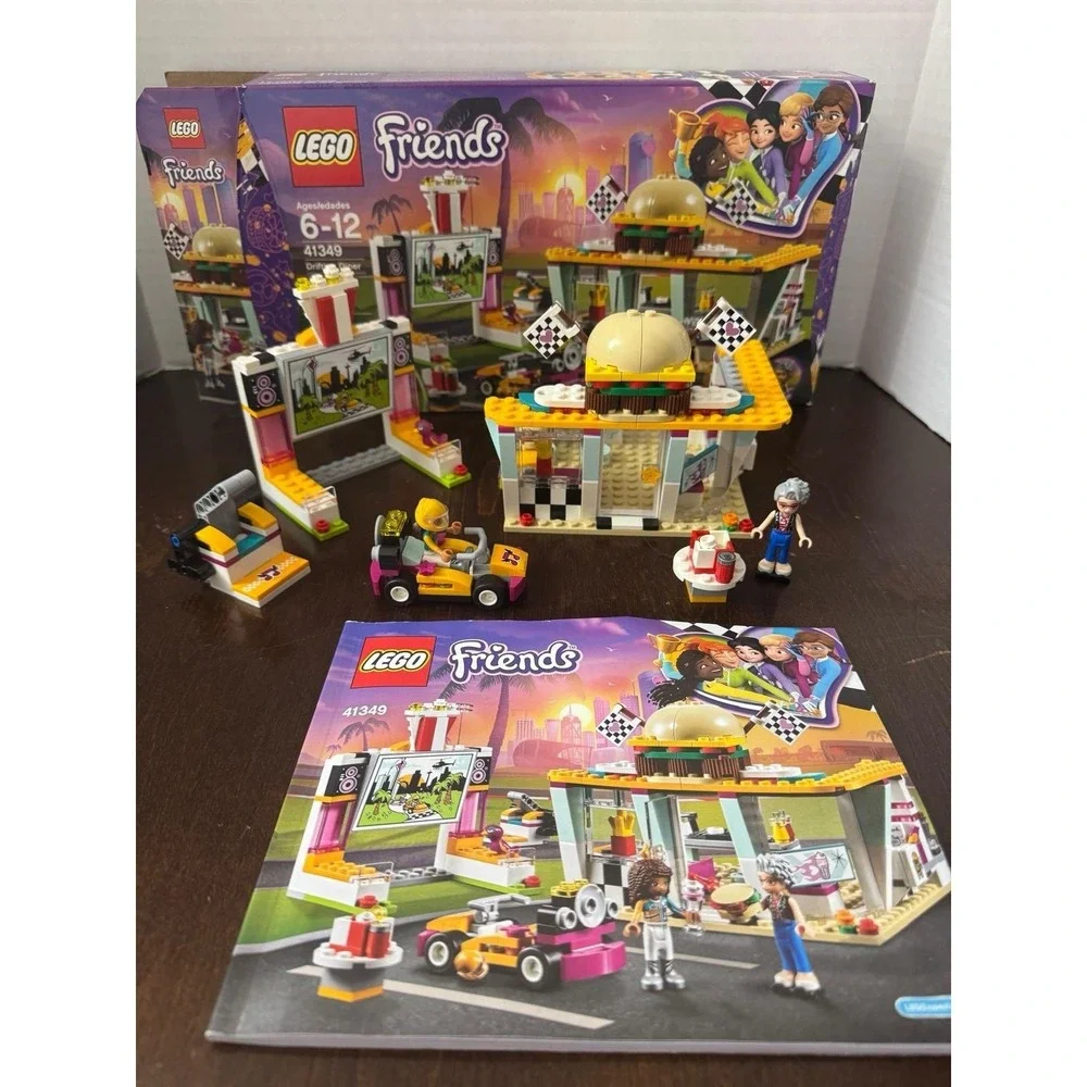LEGO Friends 41349 Drifting Diner 100% Complete w/ Box, Manual & Minifigures